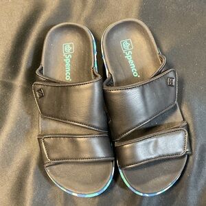 Spenco Women's Black Slide Sandals